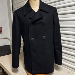 Victorinox Wool Peacoat Pea Coat Black M